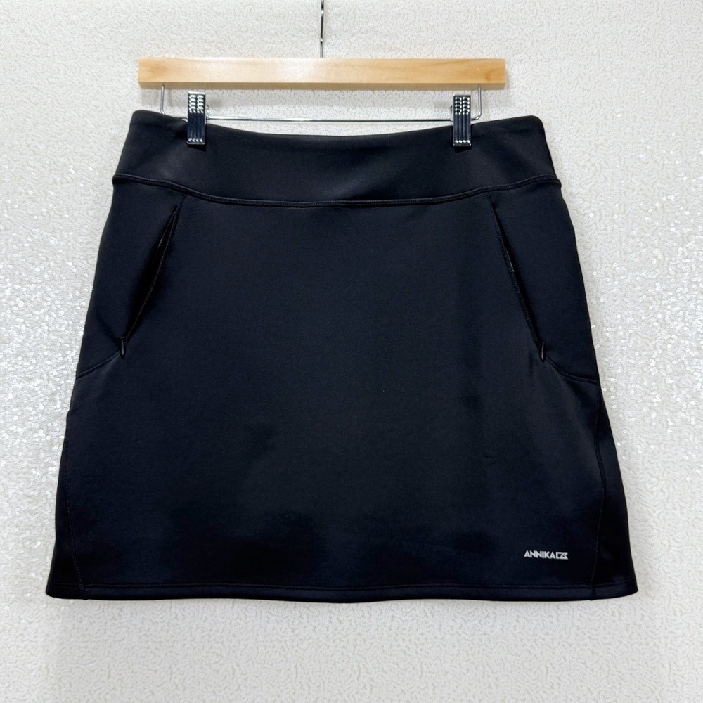 Annika Cutter & Buck Black Athletic Skort Skirt with Built-in Shorts UPF 50